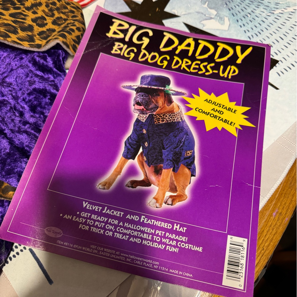 Dog costume Big Daddy Medium